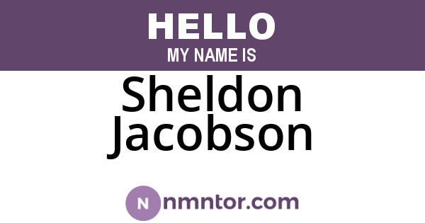 Sheldon Jacobson