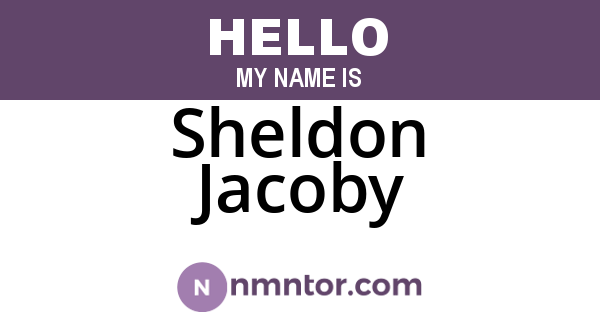 Sheldon Jacoby