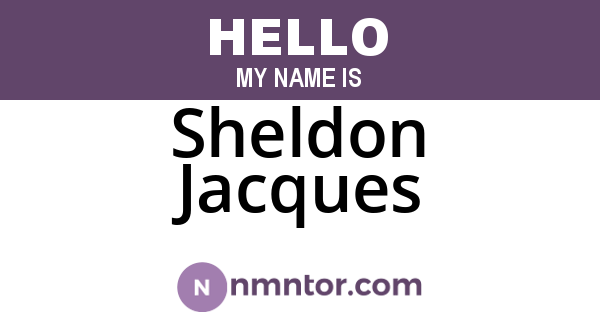 Sheldon Jacques
