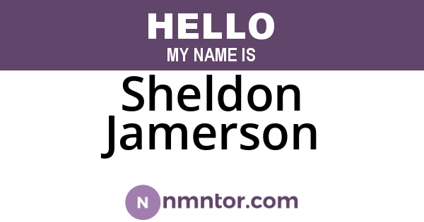 Sheldon Jamerson
