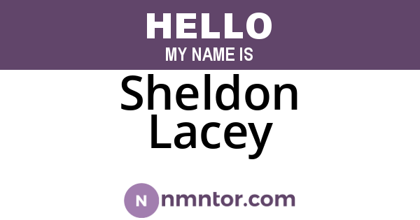 Sheldon Lacey