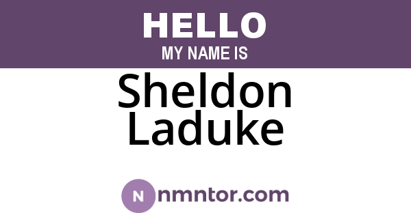 Sheldon Laduke