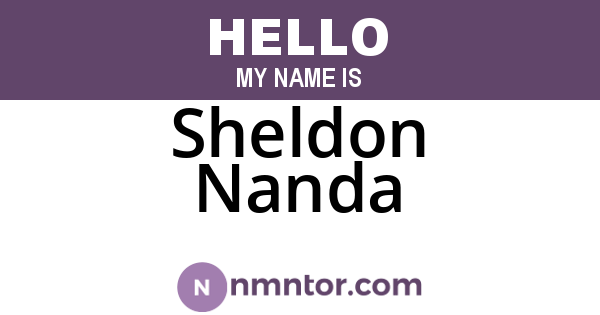 Sheldon Nanda
