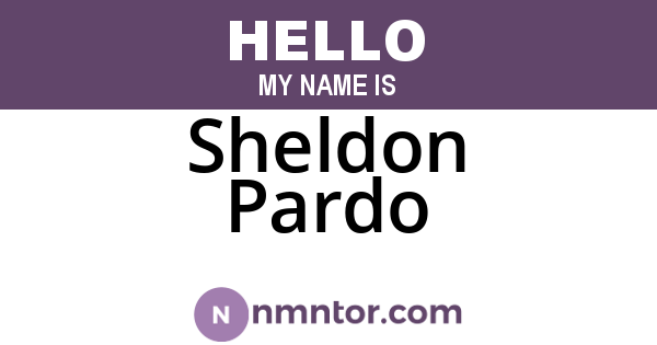 Sheldon Pardo