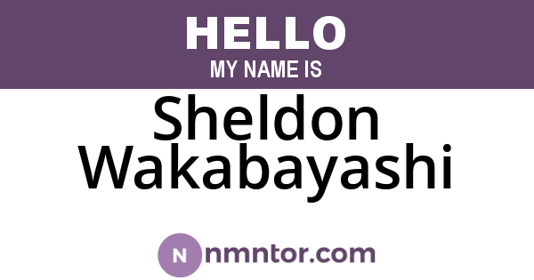 Sheldon Wakabayashi