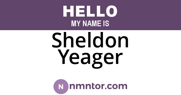 Sheldon Yeager