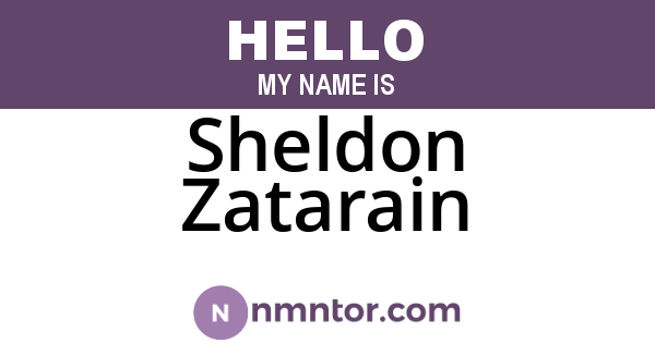 Sheldon Zatarain
