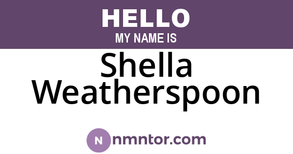 Shella Weatherspoon
