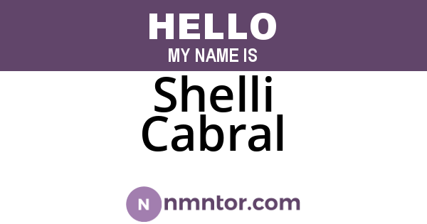 Shelli Cabral
