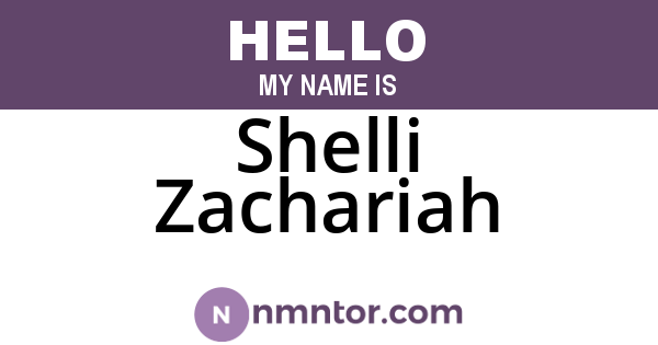 Shelli Zachariah