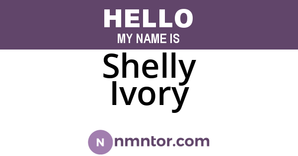 Shelly Ivory