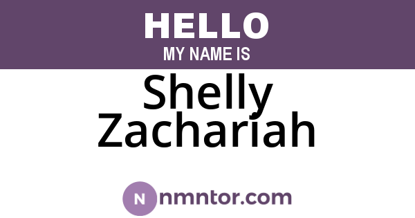 Shelly Zachariah