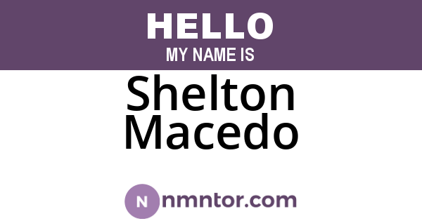 Shelton Macedo