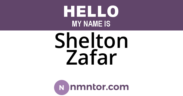 Shelton Zafar