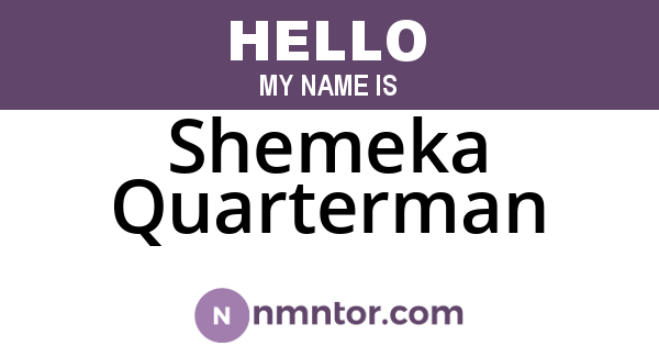 Shemeka Quarterman