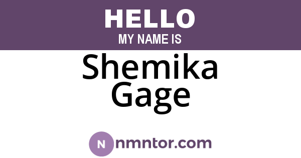 Shemika Gage