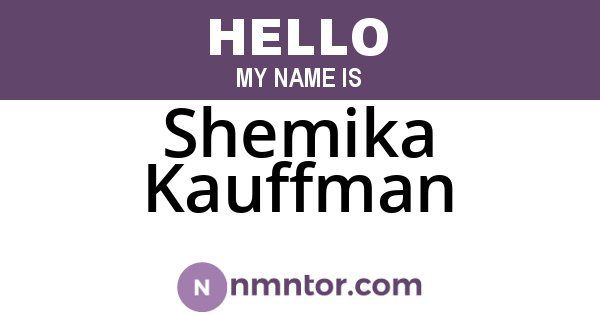 Shemika Kauffman
