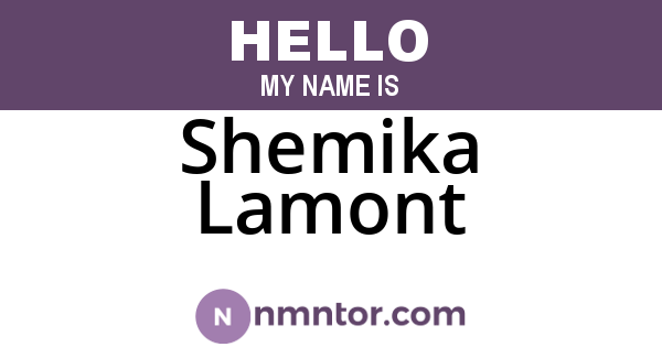 Shemika Lamont