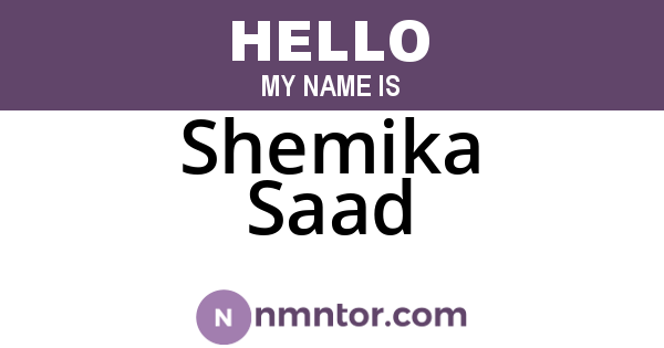 Shemika Saad