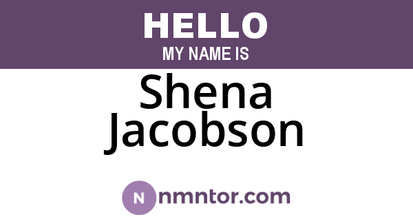 Shena Jacobson
