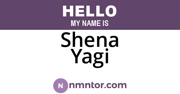 Shena Yagi
