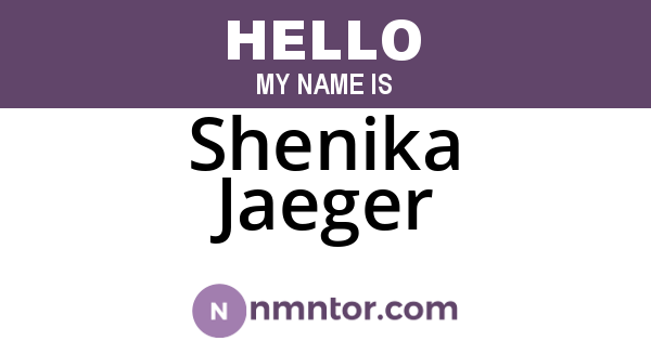 Shenika Jaeger
