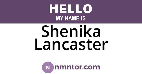 Shenika Lancaster