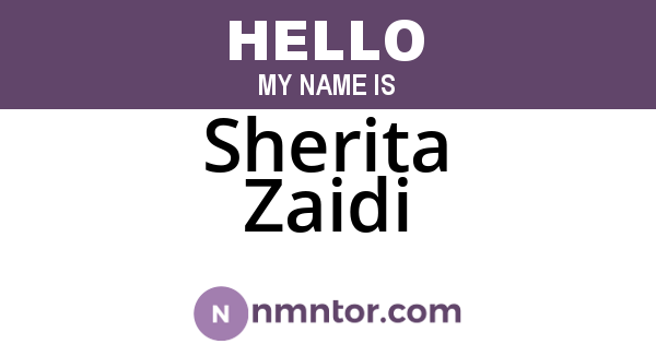 Sherita Zaidi