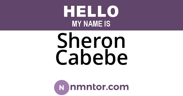 Sheron Cabebe