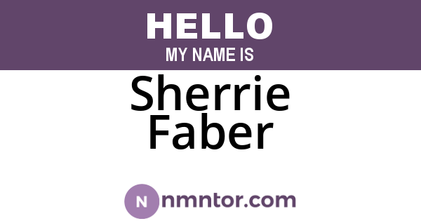 Sherrie Faber