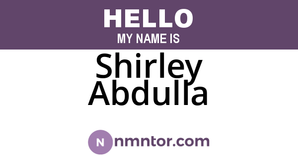 Shirley Abdulla