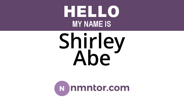 Shirley Abe