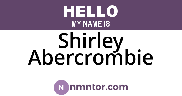 Shirley Abercrombie