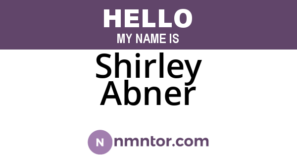 Shirley Abner