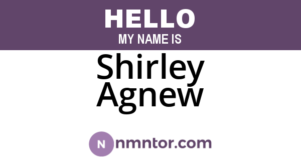 Shirley Agnew
