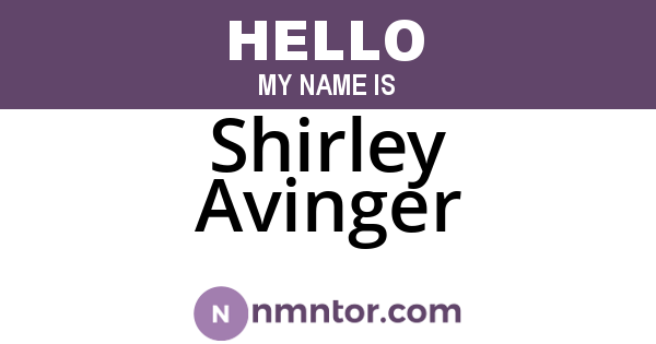 Shirley Avinger