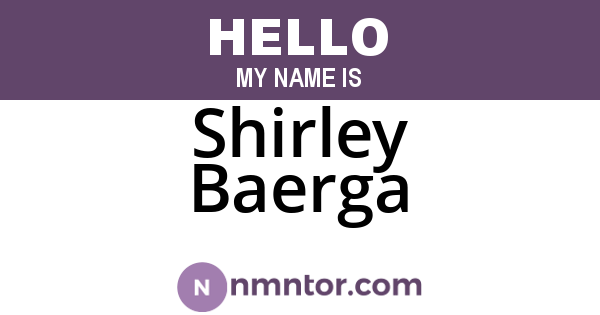 Shirley Baerga