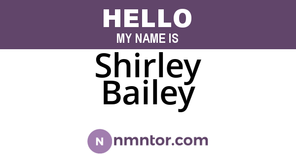 Shirley Bailey