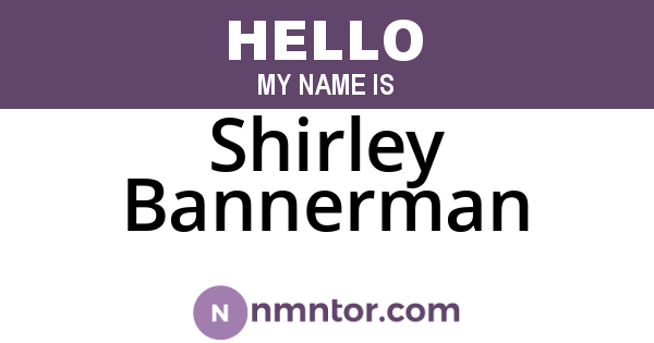 Shirley Bannerman