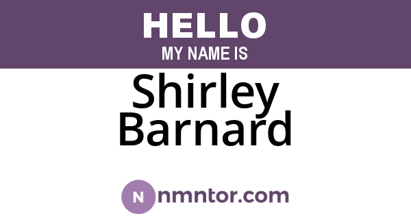 Shirley Barnard