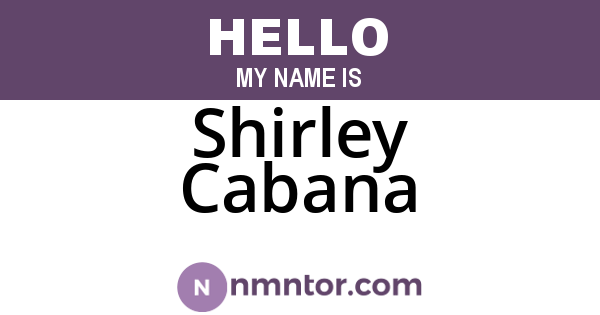 Shirley Cabana