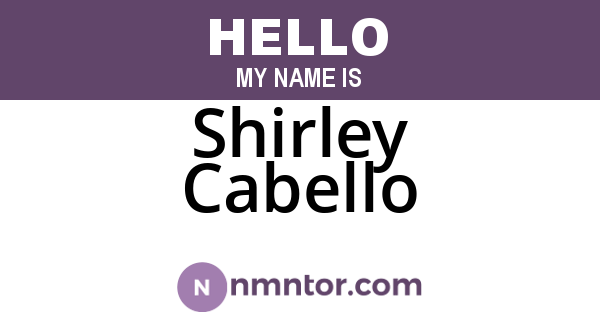 Shirley Cabello