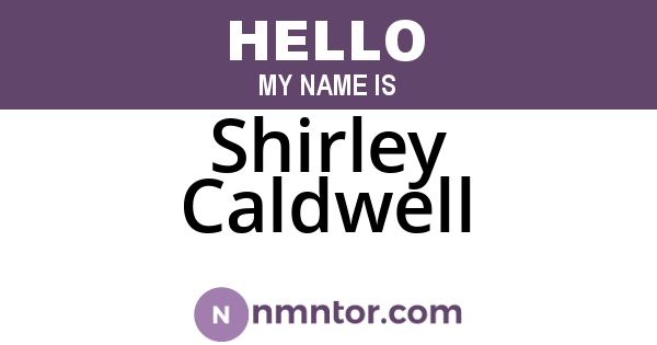 Shirley Caldwell