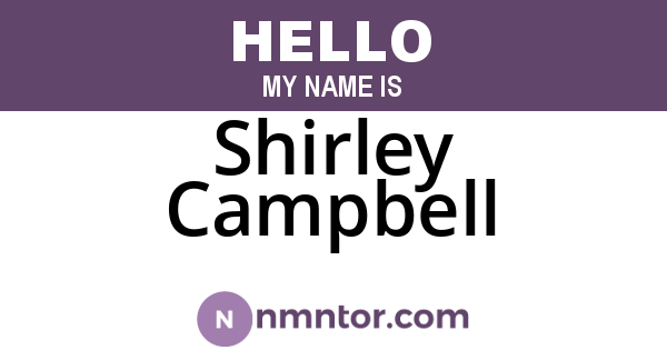 Shirley Campbell