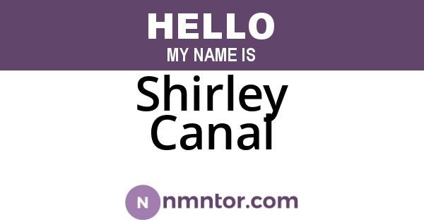 Shirley Canal