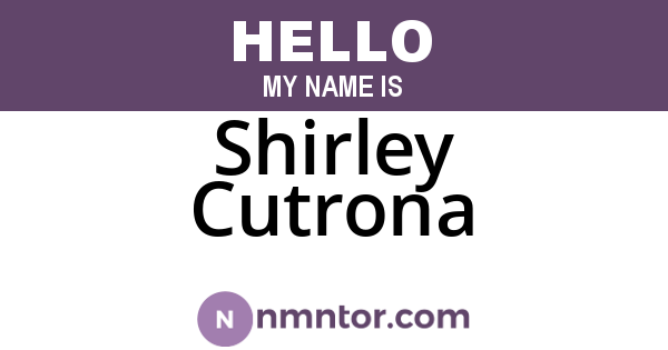 Shirley Cutrona