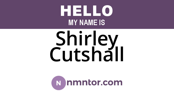 Shirley Cutshall