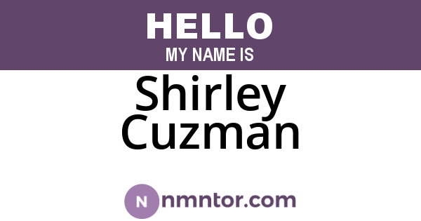 Shirley Cuzman