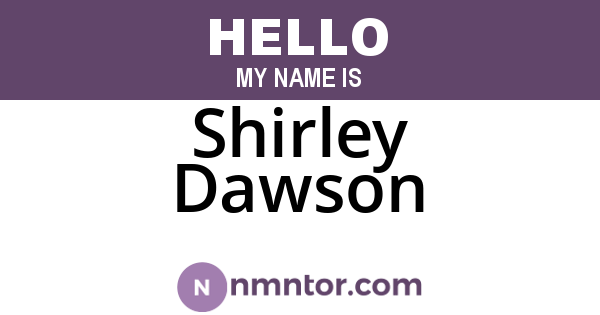 Shirley Dawson