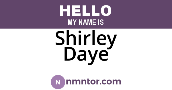 Shirley Daye